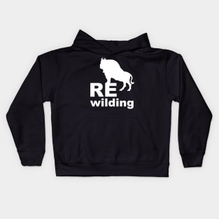 rewilding bison in wilderness Kids Hoodie